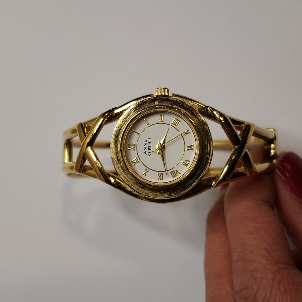 Anne Klein gold tone bracelet watch